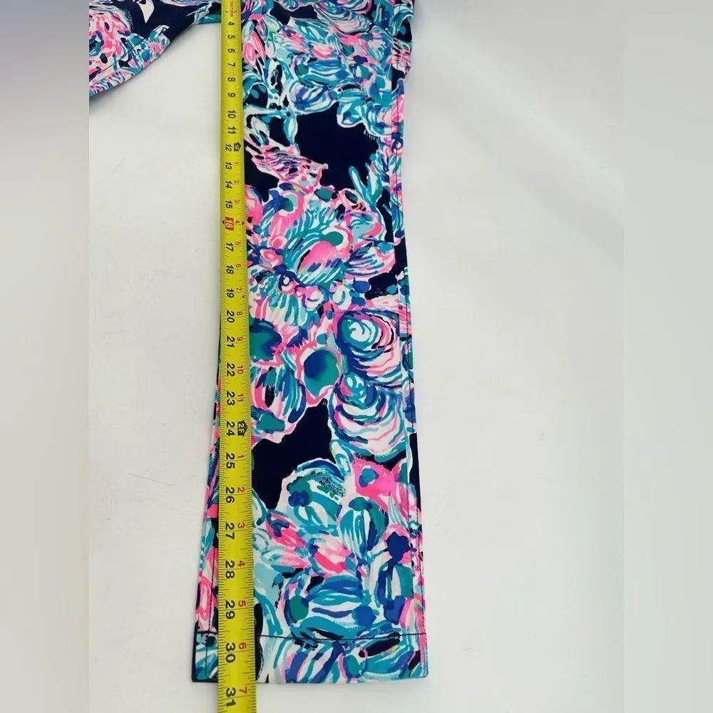 Lilly Pulitzer Callahan Chino Bright Navy Caught Up Pants Size 2 - Picture 9 of 10